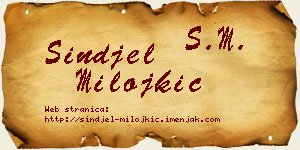 Sinđel Milojkić vizit kartica